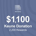 Charity HairToStayDonation: 2,200 Rewards = $1,100 Donation
